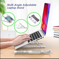 COD Stand Laptop Holder Dudukan Notebook Meja Aluminium IPad Tablet Tatakan Komputer
