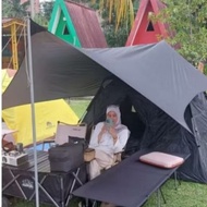 TENDA Flysheet hexagonal 3x4 meters - flysheet 3x4 waterproof - pits 3x4 - camping tent bivouac