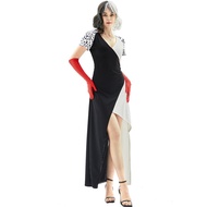 Halloween Cruella de Vil Witch-Inspired Costume - Perfect for Party and Cosplay