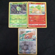 Pokemon Card TCG: Pokemon Go: Ditto : Spinarak 006/078 / Numel 013/078 / Bidoof 059/078 Unpeeled Rev