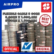 [ASIAN WIRE & CABLE - SINGAPORE] FLEXIBLE CABLE 3 CORE X 1.0SQ.MM & 3 CORE X 1.5SQ.MM
