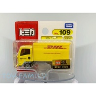 Unopened Tomica 109 DHL Truck Elevator 50th Anniversary New Car Sticker