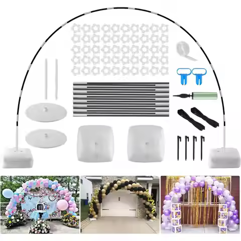 Balloon Arch Stand Kit 10FT Wide 9FT High, Adjustable Balloon Arch Frame with Thickened Water Base, 