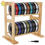 2 Tier Wood 3D Printer Filament Storage Rack Desktop for Home Office Workshop Studio SHOPSKC7792