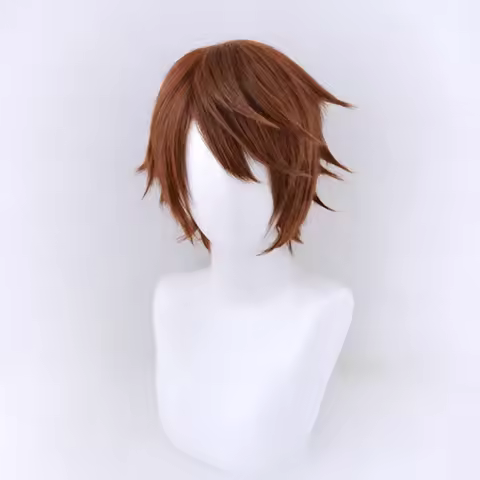 Anime Yagami Light Cosplay Wig 30cm Dark Brown Short Hair Heat Resistant Synthetic Wigs