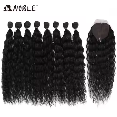 Noble Synthetic Hair Body Weave 20 Inch 8pcs/lot Afro Kinky Curly Hair Ombre Bundles Hair Extension 