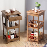 WEILIANG coffee table  Solid Wood Side Table Simple Modern  Corner Table Nordic Square Table Living 