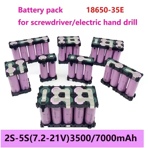 2S1P 3S2P 4S1P~5S2P 6S2P 18650-35E Battery Pack Custom 18650-35E Battery Welding 3500mAh / 7000mAh B