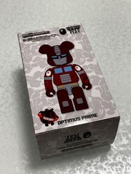 全新 Medicom Toy 200% Bearbrick Be@rbrick Transformers Optimus Prime Bape Red New