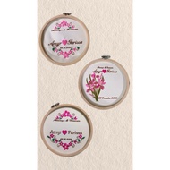 CUSTOM MAS KAHWIN EMBROIDERY SULAM HANTARAN GIFT WITH WOODEN FRAME