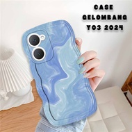 HP VIVO Y03 Wave Softcase - Phone Case - VIVO Y03 Wave - External.Acc - Blue Motif - Fashion Case - 