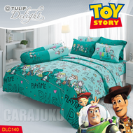 TULIP DELIGHT ชุดผ้าปูที่นอน ทอยสตอรี่ Toy Story DLC140 สีเขียว #ทิวลิป ชุดเครื่องนอน 3.5ฟุต 5ฟุต 6ฟุต ผ้าปู ผ้าปูที่นอน ผ้าปูเตียง ผ้านวม