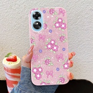 VRQR for Infinix Smart 10 Plus Tecno Spark GO 2 2S Pop 10 KM4 X6725B_C Casing Pink Little Flower Ant