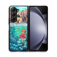 Hardcase Casing Samsung Galaxy Z Flip 3 4 5 5G Z Fold 3 4 5 5G Ponyo Ghibli AB2051 Case Cover