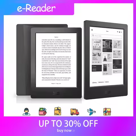 KOBO Aura H2O 6.8" e-Reader 256PPI N250 Carta e-ink IP67 waterproof eBook 1430x1080 ebook reader 4G/