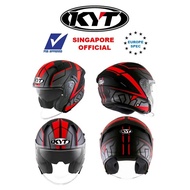 KYT NFJ Motion Matt Red PSB Approved Open Face Helmet