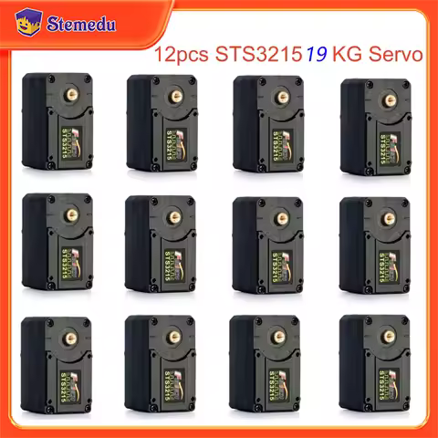 12PCS Feetech STS3215 19KG 7.4V 360 Degree Dual axis TTL String Robot RC Servo Motor for SO-ARM100 S