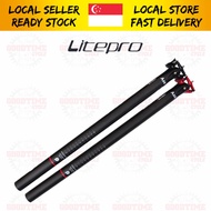 Litepro A65 Carbon Fiber Seatpost 33.9x580mm 31.8x580mm Integrated Folding Bike Seat Tube Bicycle Accessories Foldie
