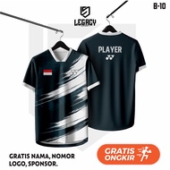 BADMINTON JERSEY FULL PRINTING CAN BE CUSTOMIZED WITH NAME LOGO AND SPONSOR B-10 jersey custom name 