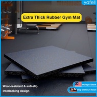 Heavy Duty Rubber Gym Mat 50x50cm Interlocking Floor Tile Shock Absorption Soundproof Mat for Home G