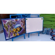 Children's Character White Board with Stand, Free Marker and Eraser, Size 30x40