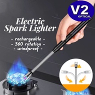 Electric Arc Lighter USB Rechargeable Windproof Atomic Plasma Spark Lighter Gas Stove Lighter Candle