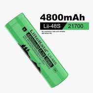 Liitokala Lii-48S Original 21700 battery  3.7V 9.6A 4800mAh Rechargeable Li-ion Battery (Flat Top)