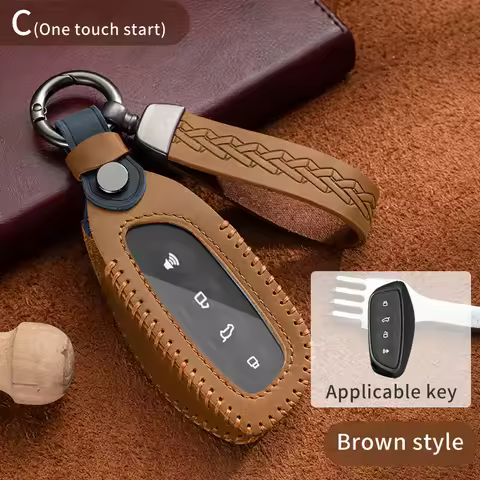 Leather Car Key Case Cover Protector Shell For Haval H9 F7x H5 H3 Great Wall 5 3 M2 H6 Coupe M4 H2 6