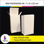 Box Packaging Box Size 7 x 3 x 12 cm Plain White Carton Box
