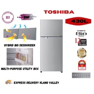 [DELIVERY KLANG VALLEY ONLY] TOSHIBA 2 DOOR FRIDGE 430L INVERTER GR-A43MBZ (RS)