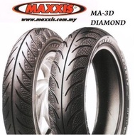 (100% Original) MAXXIS DIAMOND TYRE TUBELESS MA-3D NEW 60/80,70/80,70/90,80/90,90/80x17 STOCK BARU/Y