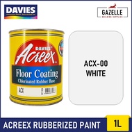 ❉☌Davies Acreex Rubberized Floor Paint White - 1L