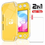 2 in 1 TPU Case for Nintendo Switch Lite, Clear Protective Case for Nintendo Switch Lite with Tempered Glass Screen Protector