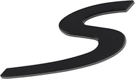 Matte Black S Logo Rear Trunk Boot Lid Hatch Tailgate Badge Emblem Compatible with Porsche 911 991 9