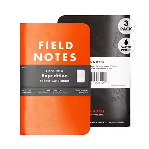 Waterproof Notebook 3-Pack for Outdoor Adventures, Durable Field Notes with Expedition Design