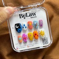 [ByLaw. Nails] Retro Summer Pop Press On Nails | Cute Premium False Nails | Colorful Cute Nail Art |