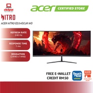 ACER NITRO ED340CUR W0 CURVED GAMING MONITOR-BLACK ( 34" VA WQHD / 240HZ /AMD FREESYNC/ HD MI + DP)