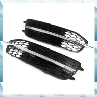 [W F S B] Fog Light Cover Bezel Grille Front Bumper for  A6 C7  S6 2012-2014 4G0807681D 4G0807682D A