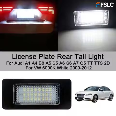 Cars Accessories License Plate Rear Tail Light For Audi A1 A4 B8 A5 S5 A6 S6 A7 Q5 TT TTS For VW 600