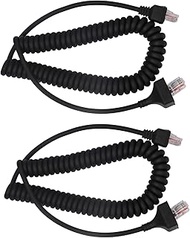 Afadorable 2Pcs RJ-45 8 Pin Microphone Mic Cable Fit for Kenwood KMC-35 KMC-36 KMC-30 KMC-32 Microph