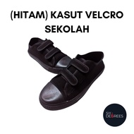 B BEST Velcro Black Shoes School Primary & Secondary - Size 27-41- Kasut Hitam Sekolah Velcro