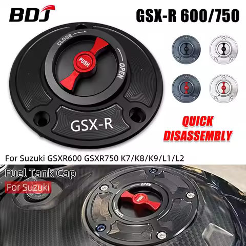 BDJ GSXR 600 K9 Gas Fuel Tank Cap Oil Fuel Tank Cover For Suzuki GSXR600 GSXR750 K7 K8 K9 L1 L2 Quic