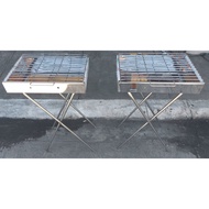 HEAVY DUTY PURE STAINLESS STEEL GRILLER OR IHAWAN WITH RUBBER BOOTS FOR ADDED STABILITY