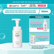 Sữa Rửa Mặt Dạng Bọt Dành Cho Da Dầu Curel Sebum Trouble Care Sebum Care Foaming Wash 150ml