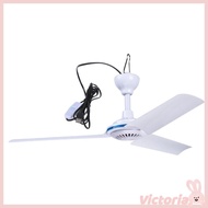 VIC USB Small Ceiling Fan 5V 6W Quiet Camping Outdoor Hanging Gazebo Canopy Dorm Fan