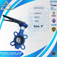 BUTTERFLY VALVE WAFER TYPE DUCTILE IRON 6" BRACO