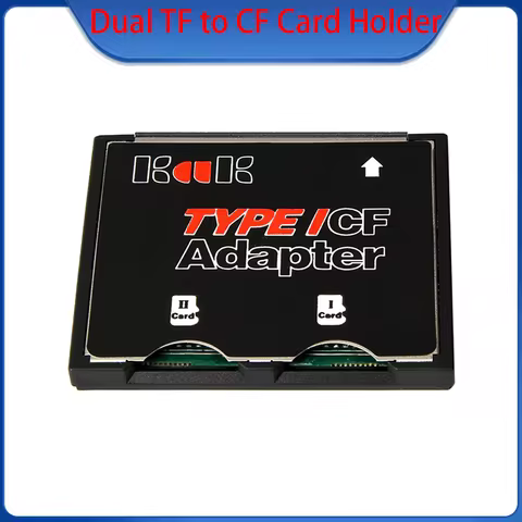 1PC Dual TF to CF Micro SD to CF Card Case Supports SD XC TF to CF High-Speed Camera CF Adapter Card