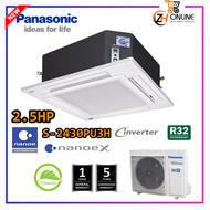 NEW PANASONIC R32 2.5HP Inverter Nanoe-X 4-WAY Ceiling Cassette NX Series S-2430PU3H & U-24PR1H5 PAN