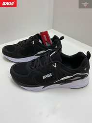 BAOJI ของแท้ 100% รองเท้าผ้าใบชาย รองเท้าวิ่ง รองเท้าออกกำลังกาย รุ่น BJM452 สีดำ SIZE 41-45