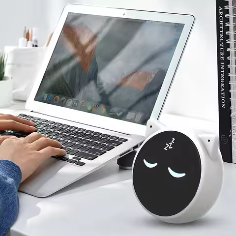 AI Voice Chat Robot 1.85In LCD Screen Mini Robot Tabletop Ornaments Type-C Charging Cute Pet Chat Ro